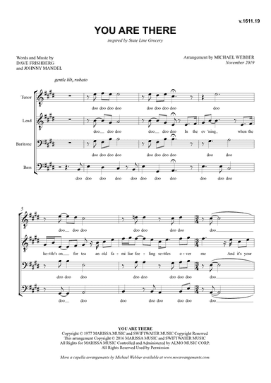 You Are There (arr. Michael Webber)