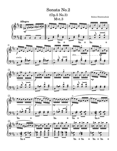 Sonata No.2 - (Mvt.3) Ruben Dimitrashuk