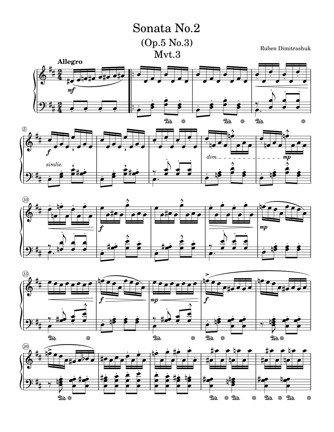Sonata No.2 - (Mvt.3) Ruben Dimitrashuk