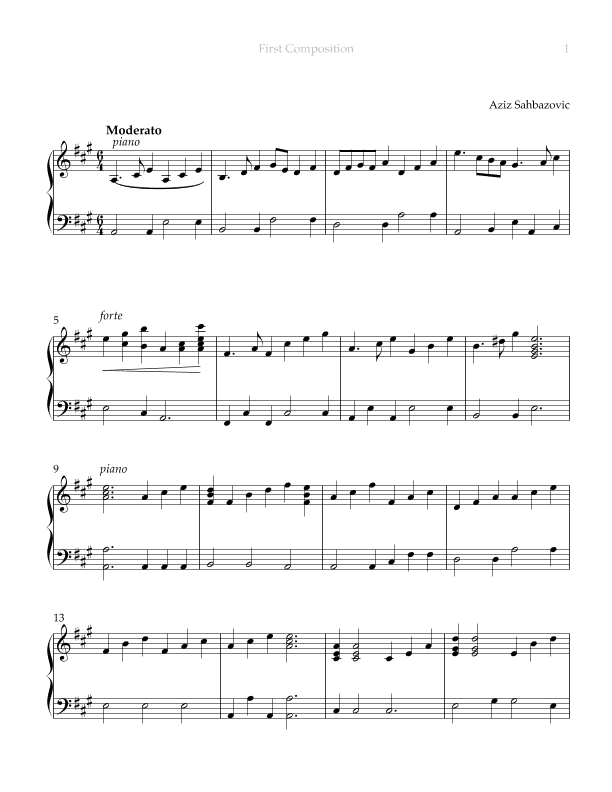 First Composition
