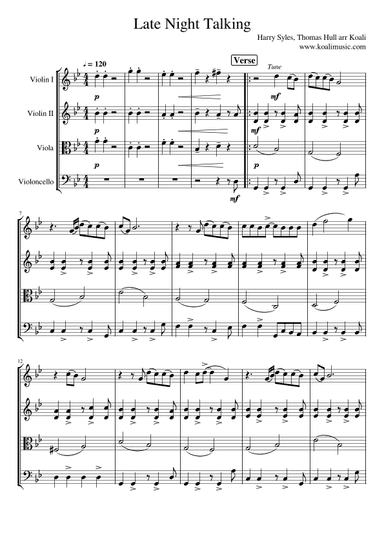 Late Night Talking (arr. KoaliMusic)