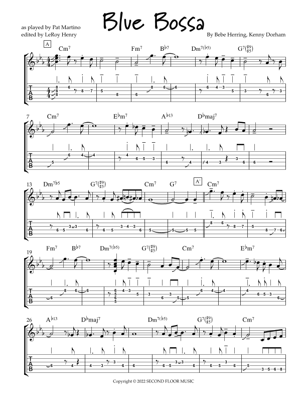 True Blue Bossa (arr. edited by Dr. LeRoy Henry)