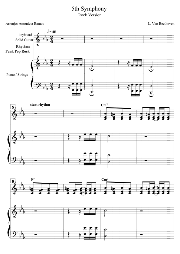 Beethoven's 5th Symphony (arr. Antonieta Ramos Valverde)