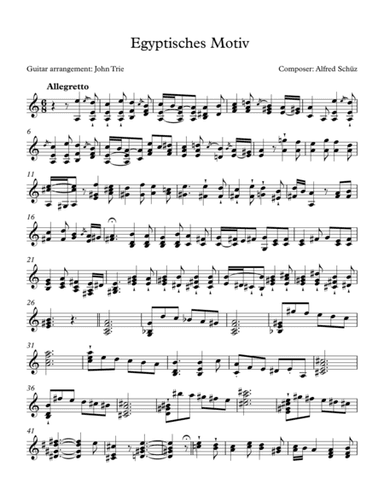 Egyptische Motiv (arr. John Trie)