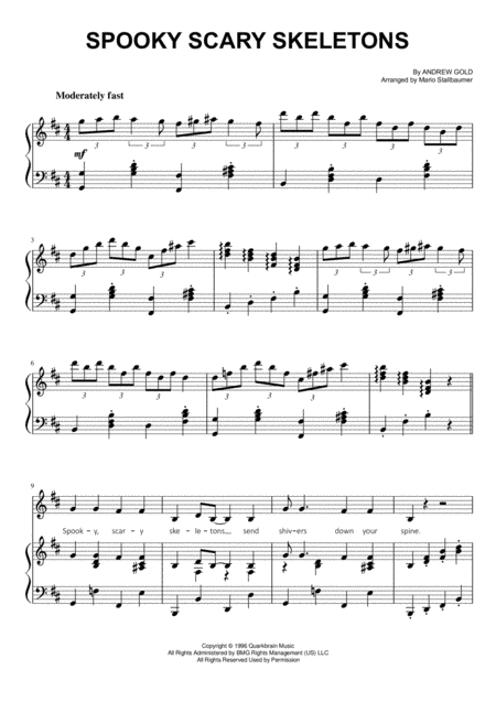 Spooky Scary Skeletons (arr. Mario Stallbaumer)