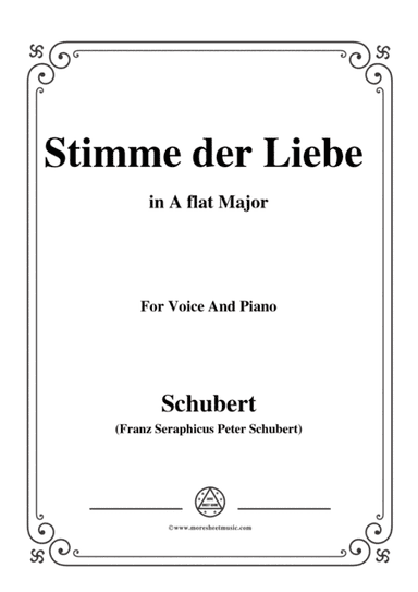 Schubert-Stimme der Liebe,D.418,in A flat Major,for voice and piano (arr. MSM)