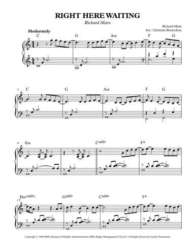 Right Here Waiting (arr. Christian Bennedsen)