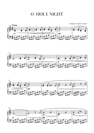 O Holy Night - Intermediate Piano (arr. Cadenza Editions)