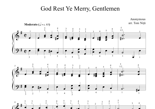 God Rest Ye Merry Gentlemen (arr. Toni Nita)