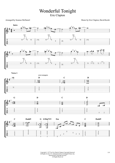 Wonderful Tonight (arr. Seamus McDaniel)