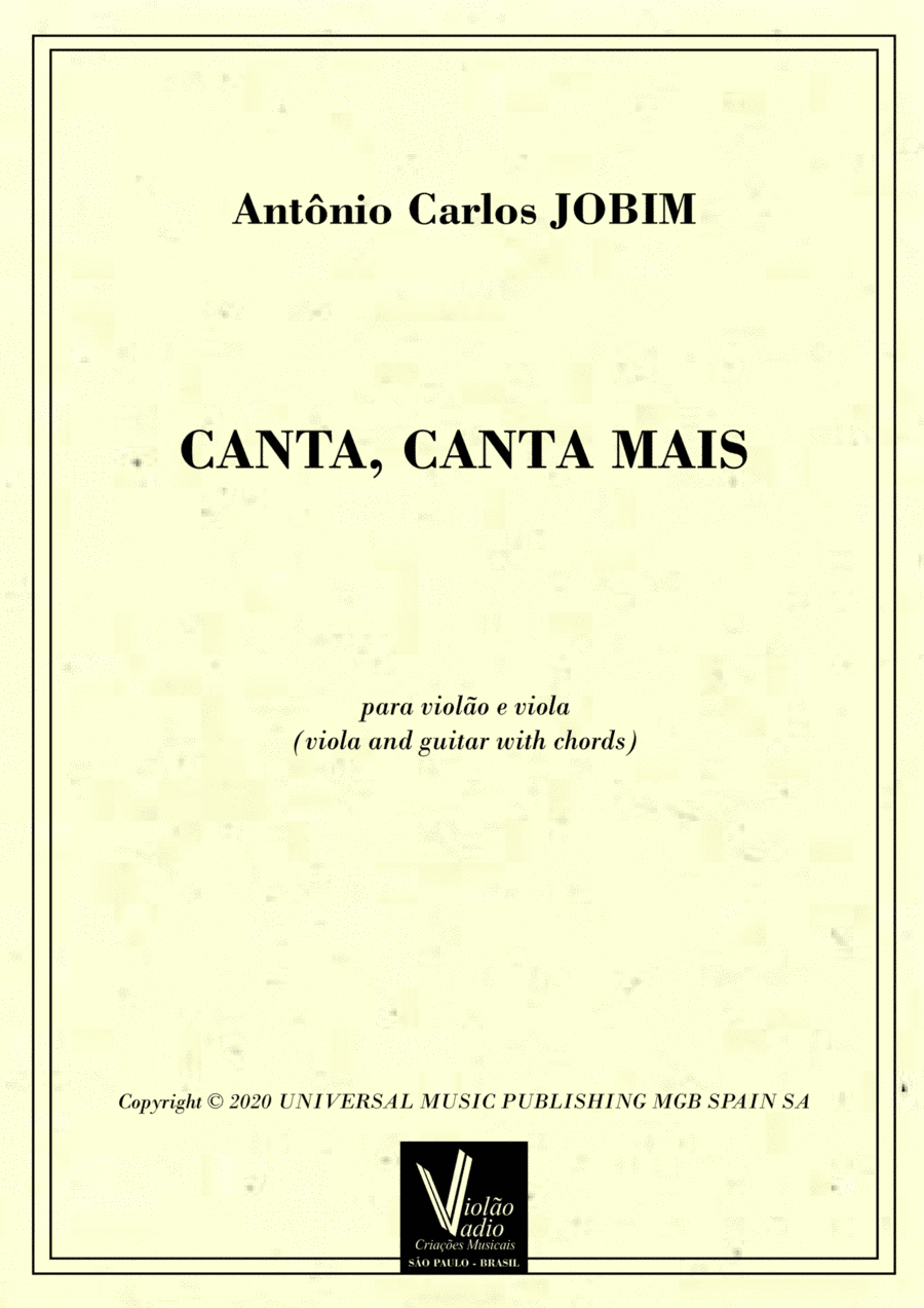 Canta, Canta Mais (arr. Bisdré Santos)
