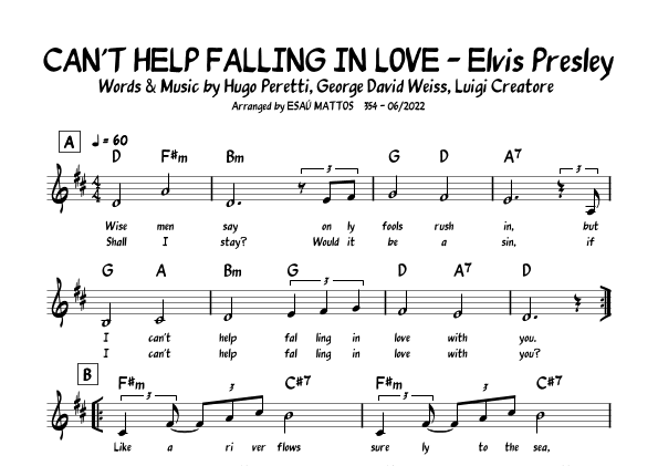 Can't Help Falling In Love (arr. ESAÚ MATTOS)
