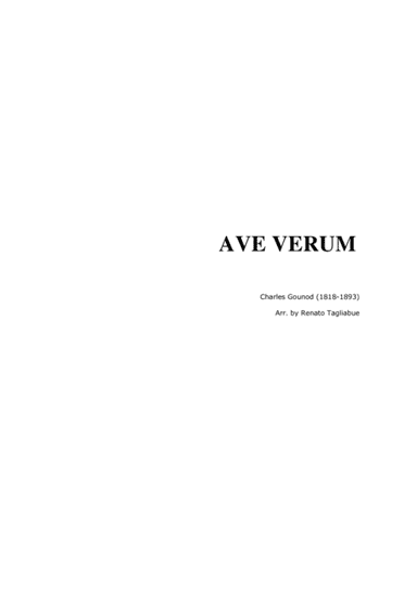 AVE VERUM - Charles Gounod (1818-1893) - Arr. for organ (arr. R.Tagliabue)