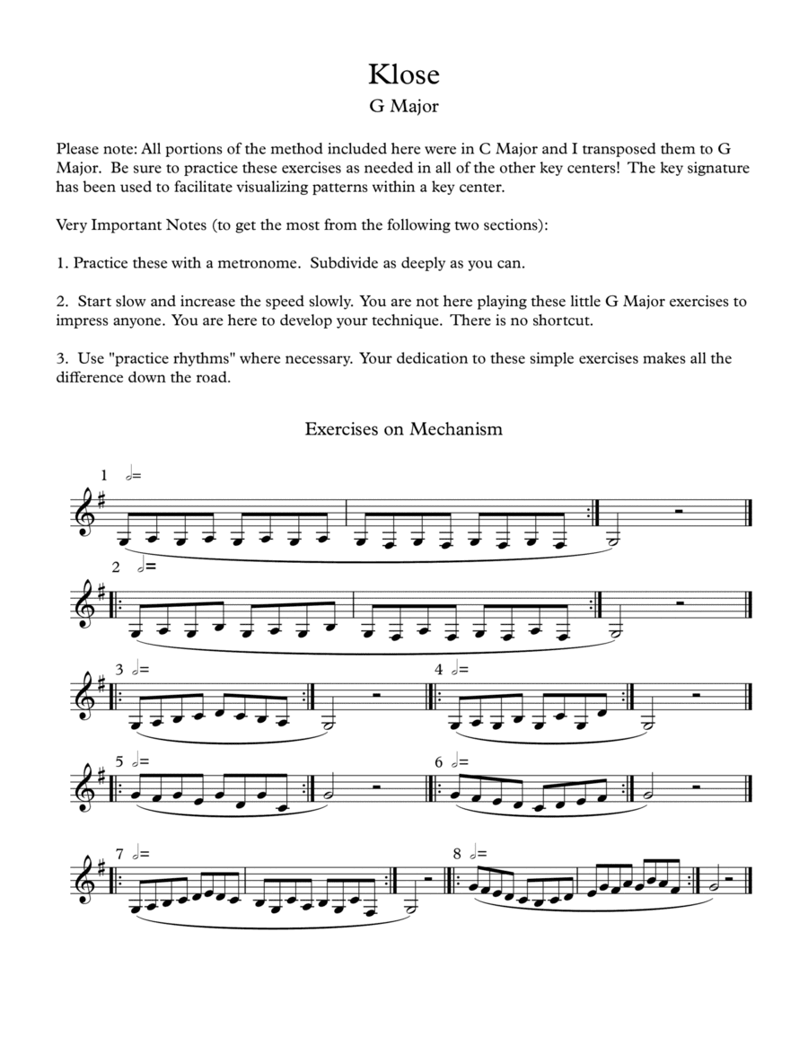 Klose and Kroepsch in G Major (arr. Robert Moody)
