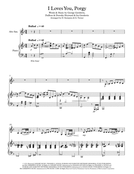 I Loves You, Porgy (arr. Debra E. Stempien, Gregory H. Turner)