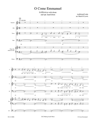 O Come Emmanuel - SATB Ensemble (arr. Mark R Lewis)