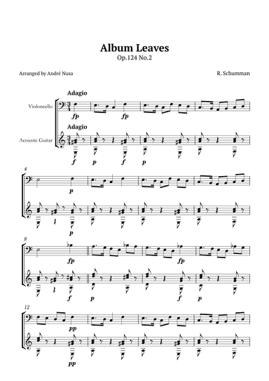 Album Leaves Op.124 No.2 (arr. André Nusa)