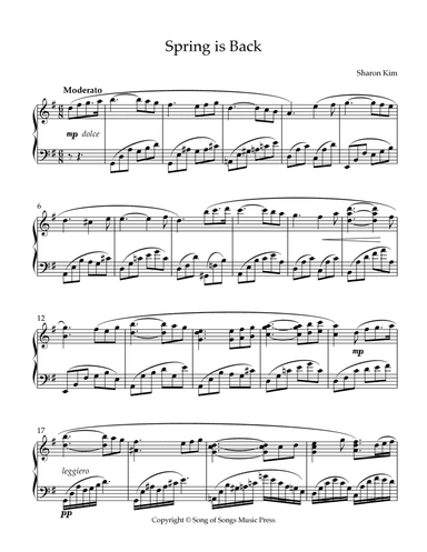 Spring is Back for Piano Solo