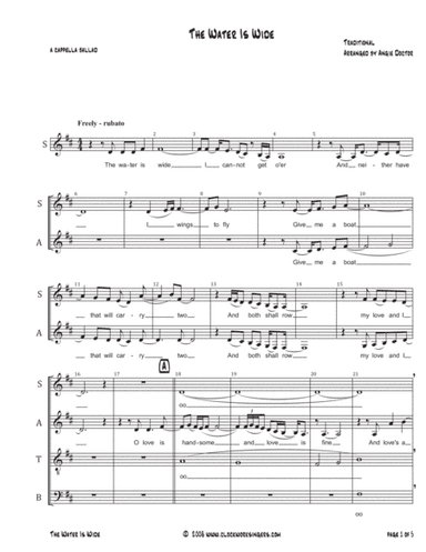 The Water is Wide SATB (arr. Angie Doctor)