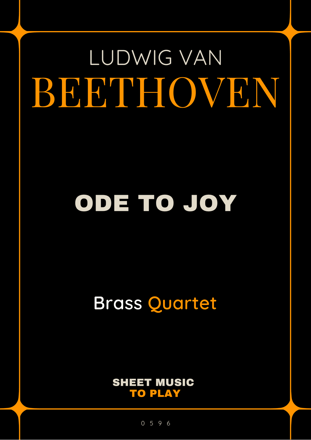 Ode To Joy - Easy Brass Quartet (Full Score and Parts) (arr. César Madeira)