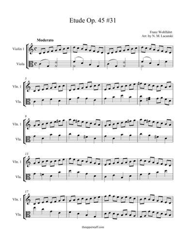 Etude Op. 45 #31 (arr. Nick Lacanski)