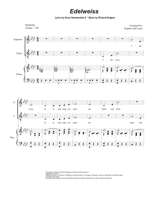 Edelweiss (arr. Stephen DeCesare)
