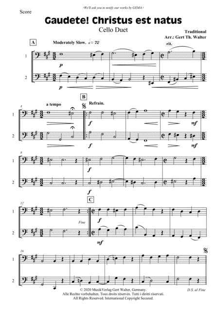 Gaudete! Christus Est Natus (arr. Gert Th. Walter)