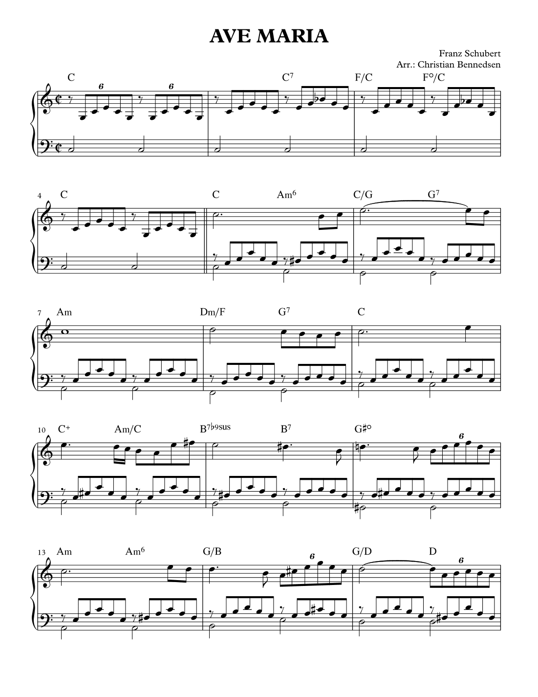 Schubert - Aver Maria (arr. Christian Bennedsen)