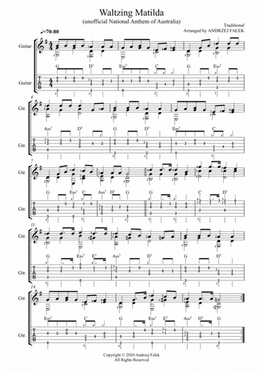 Waltzing Matilda (arr. Andrzej Falek)