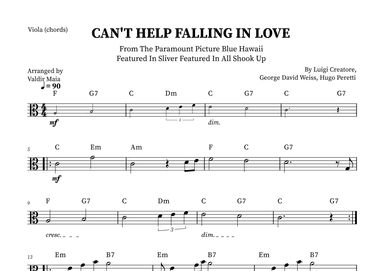 Can't Help Falling In Love (arr. Valdir Maia)