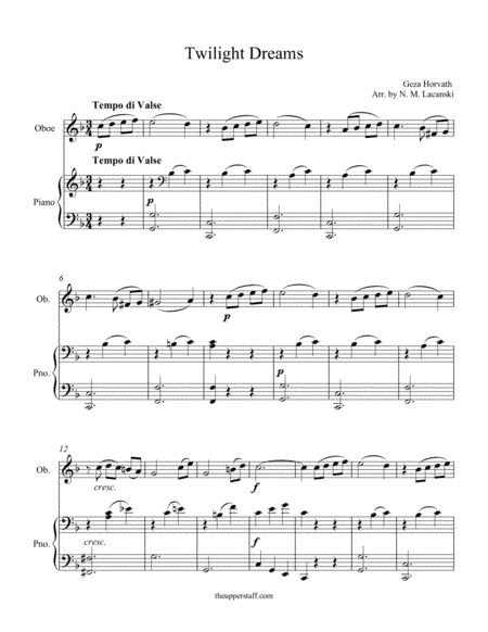 Twilight Dreams (arr. Nick Lacanski)