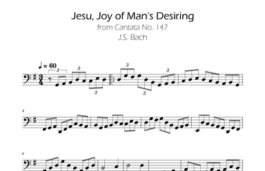 Jesus, joy of man's desiring Easy Cello (arr. Ygor Nunes)