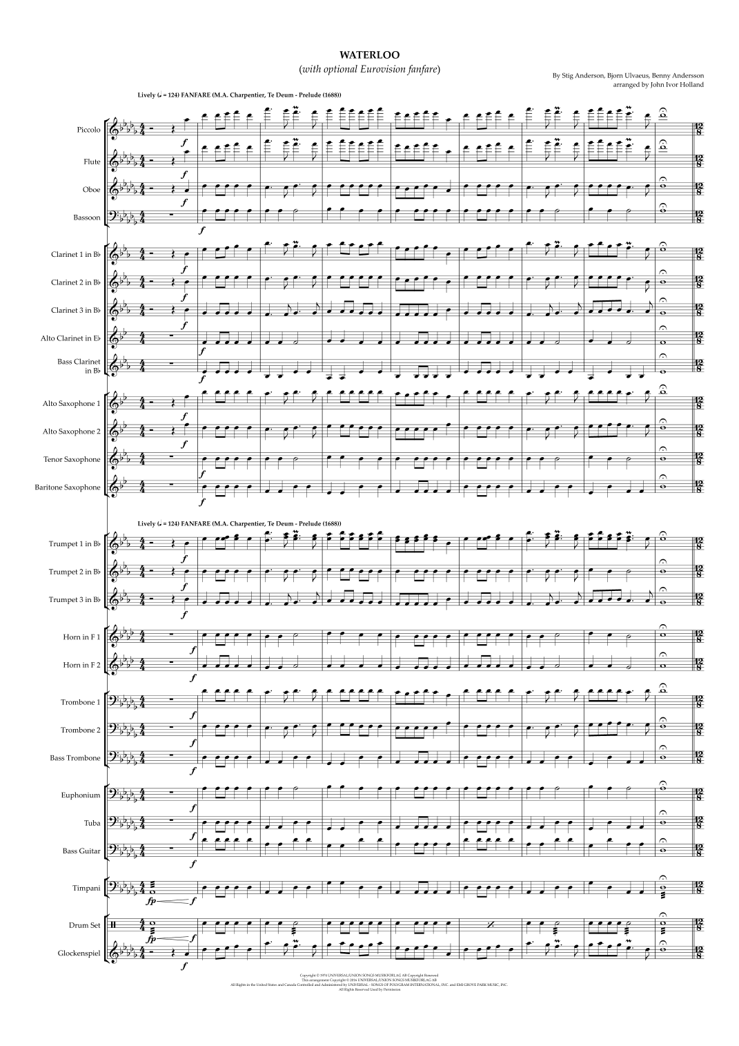 Waterloo (arr. John Ivor Holland)