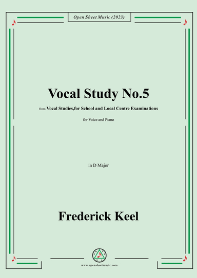 Keel-Vocal Study No.5,in D Major (arr. OSM Press)