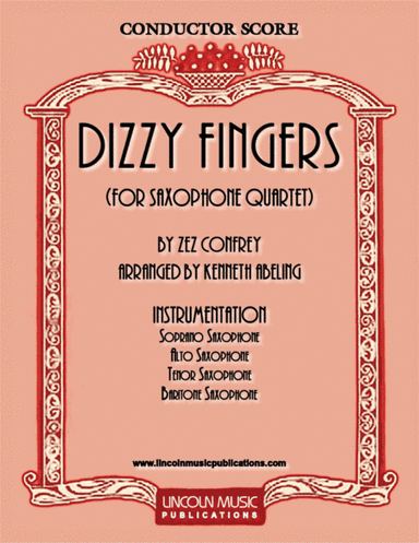 Dizzy Fingers (for Saxophone Quartet SATB) (arr. Kenneth Abeling)
