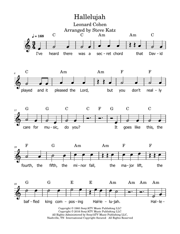 Hallelujah (arr. Steve Katz)