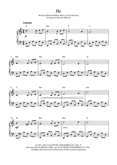 He (arr. Kaiserin Rebecca)