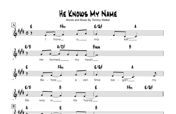 He Knows My Name (arr. Brian Kim)