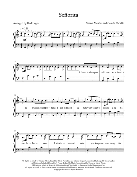 Senorita (arr. Karl Logue)