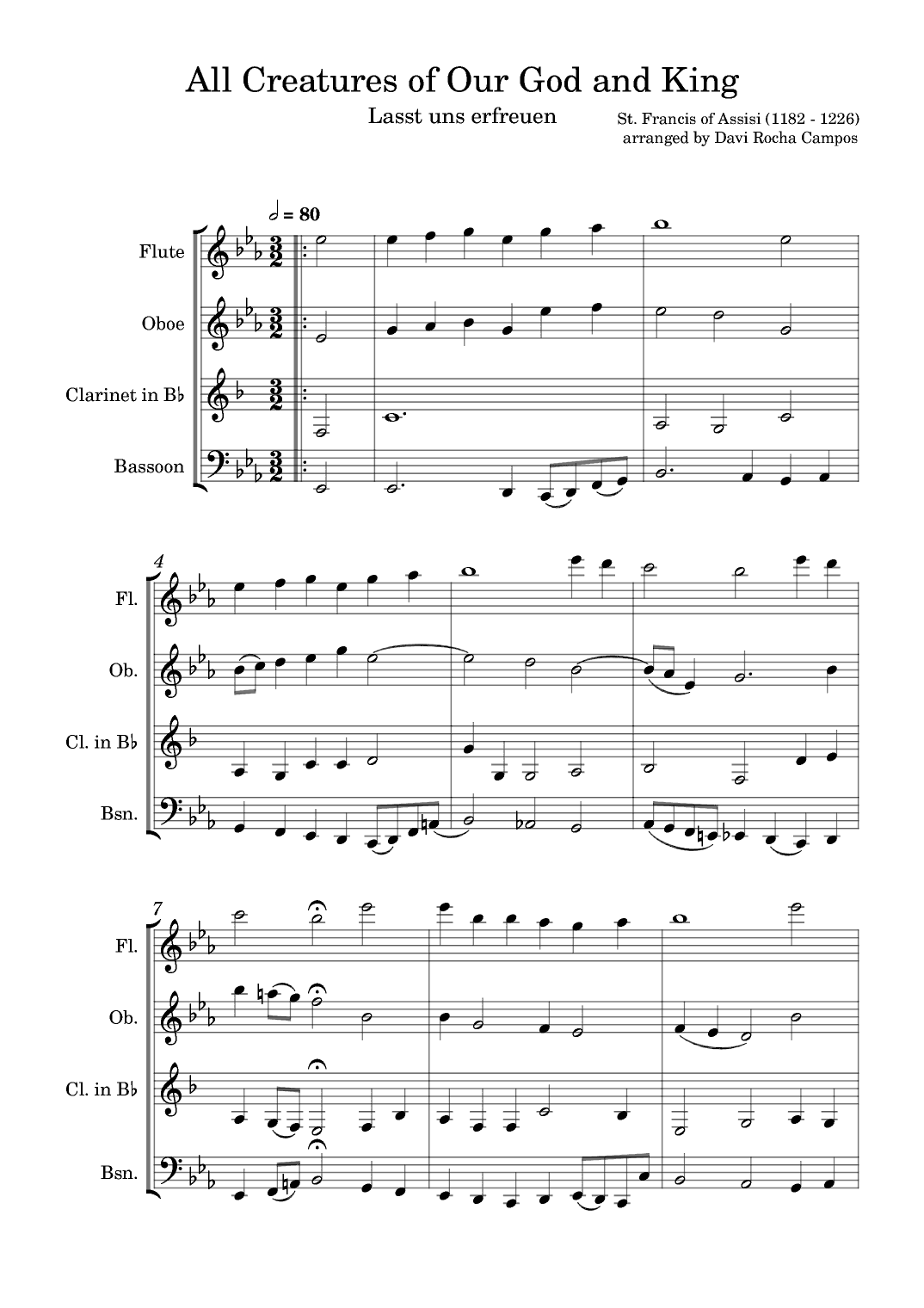All Creatures of Our God and King (arr. Davi Rocha Campos)