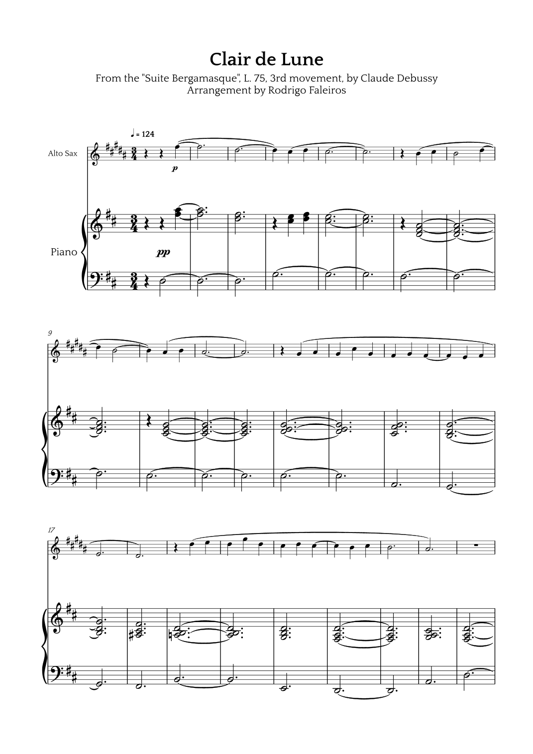 Clair de Lune (arr. Rodrigo Faleiros)