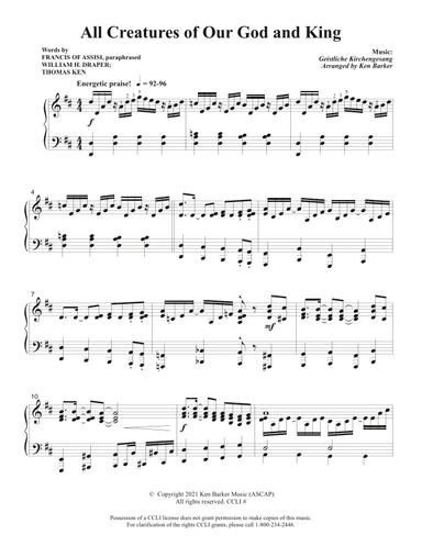 All Creatures of Our God and King (arr. Ken Barker)