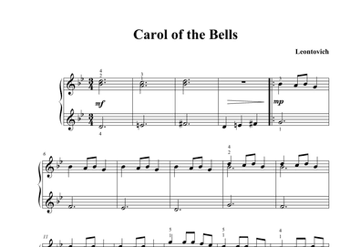 Carol Of The Bells (arr. Thomas Jancso)