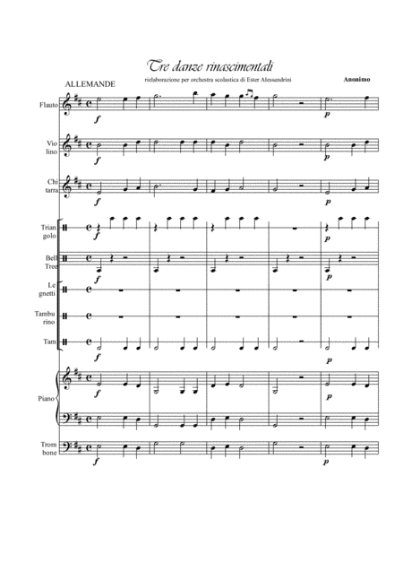 Three Renaissance dances for orchestra (arr. Ester Alessandrini)