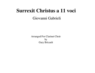 Surrexit Christus in 11 Voices (arr. Gary Bricault)