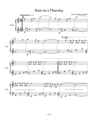 Rain on a Thursday - Ambient Piano