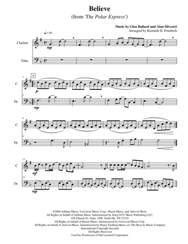 Believe (arr. Kenneth D. Friedrich)