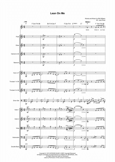 Lean On Me (arr. Jack Ross)