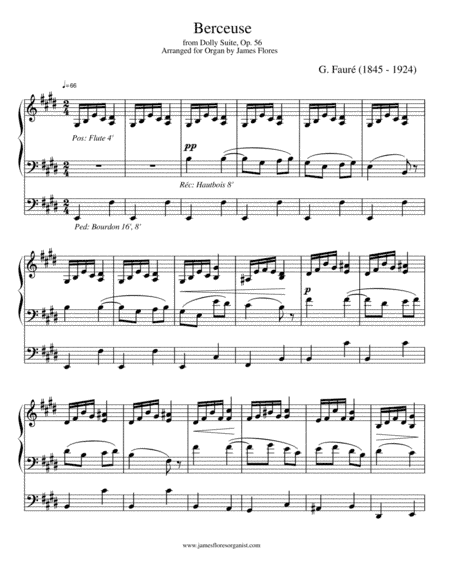Berceuse from "Dolly Suite" (arr. James Flores)
