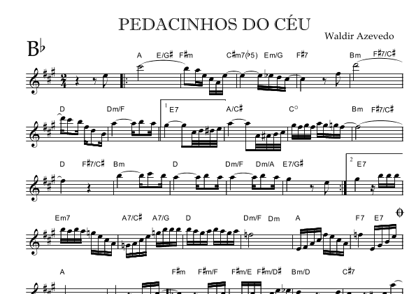 Pedacinhos Do Céu - Brazilian Choro for Sax